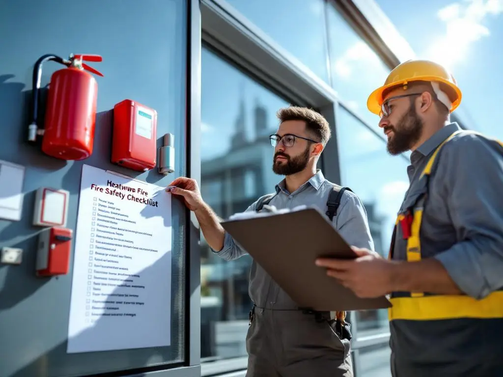 Vérification des locaux pour la sécurité incendie, extincteur et pme