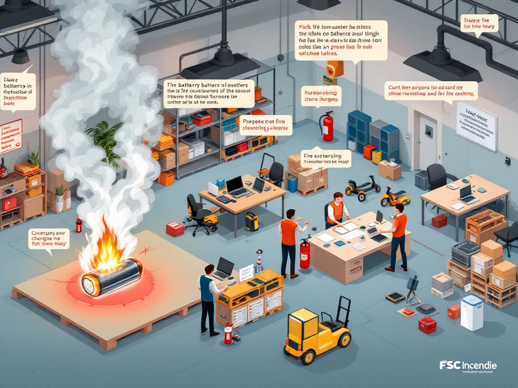 Risques de batterie au lithium pour la sécurité incendie en pme