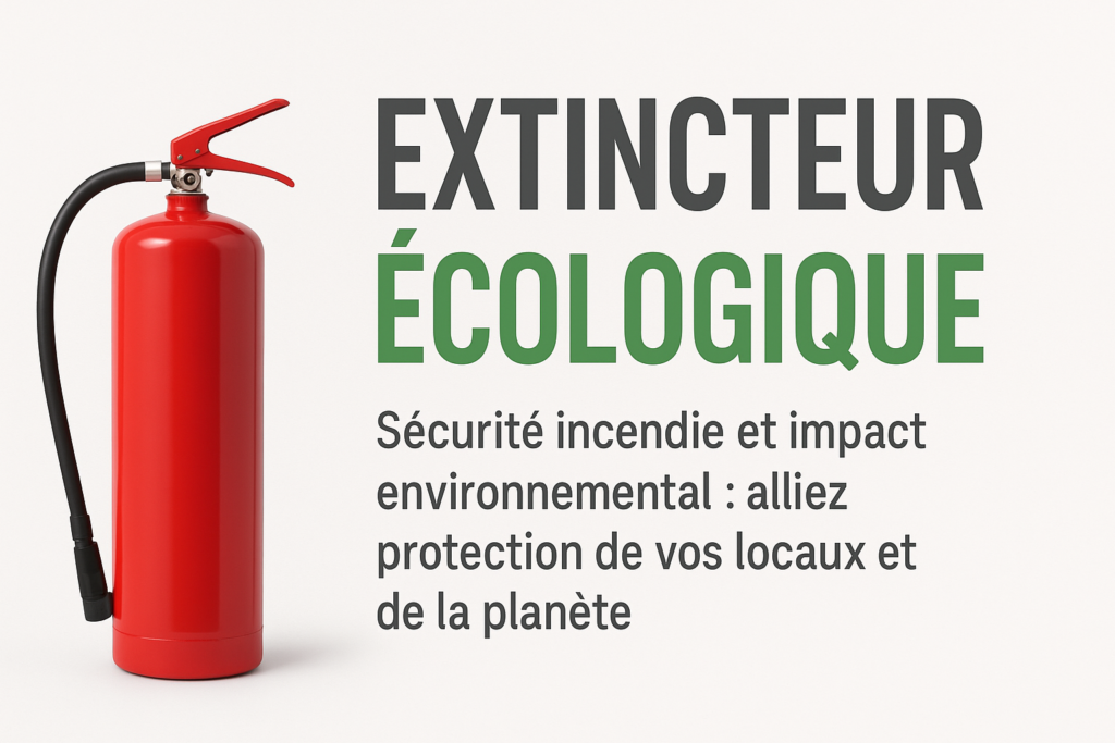 Extincteur écologique pour restreindre l'impact écologique et assurer la sécurité incendie